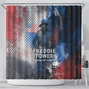 Freddie Stowers Shower Curtain African American Military Hero - Medal Of Honor 157th Infantry Division