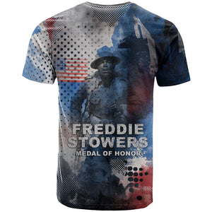 Freddie Stowers T shirt African American Military Hero - Medal Of Honor 157th Infantry Division