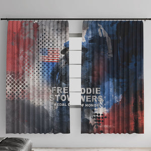 Freddie Stowers Window Curtain African American Military Hero - Medal Of Honor 157th Infantry Division