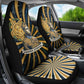 Freddie Stowers Car Seat Cover Medal Of Honor Hero - Vintage Retro Sunburst - Military Valor Heritage
