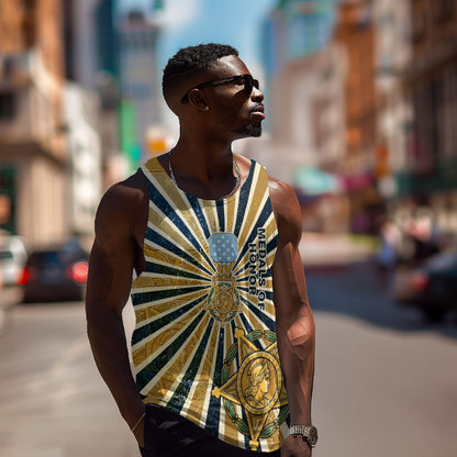Freddie Stowers Men Tank Top Medal Of Honor Hero - Vintage Retro Sunburst - Military Valor Heritage
