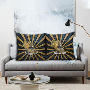 Freddie Stowers Pillow Cover Medal Of Honor Hero - Vintage Retro Sunburst - Military Valor Heritage