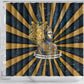 Freddie Stowers Shower Curtain Medal Of Honor Hero - Vintage Retro Sunburst - Military Valor Heritage