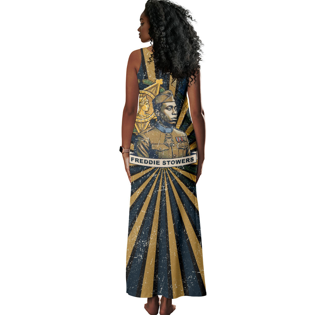 Freddie Stowers Tank Maxi Dress Medal Of Honor Hero - Vintage Retro Sunburst - Military Valor Heritage