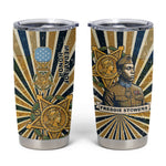 Freddie Stowers Tumbler Cup Medal Of Honor Hero - Vintage Retro Sunburst - Military Valor Heritage