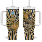 Freddie Stowers Tumbler With Handle Medal Of Honor Hero - Vintage Retro Sunburst - Military Valor Heritage