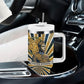 Freddie Stowers Tumbler With Handle Medal Of Honor Hero - Vintage Retro Sunburst - Military Valor Heritage