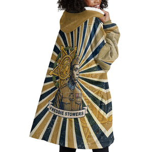 Freddie Stowers Wearable Blanket Hoodie Medal Of Honor Hero - Vintage Retro Sunburst - Military Valor Heritage