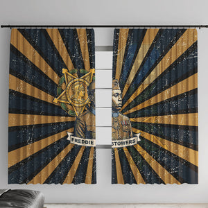Freddie Stowers Window Curtain Medal Of Honor Hero - Vintage Retro Sunburst - Military Valor Heritage