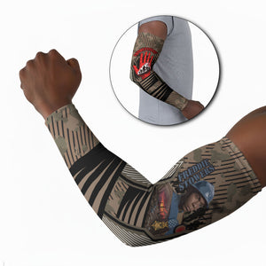 Freddie Stowers African American Arm Sleeves Medal Of Honor Red Hand - Military Camouflage Striped World War I
