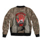 Freddie Stowers African American Bomber Jacket Medal Of Honor Red Hand - Military Camouflage Striped World War I