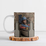 Freddie Stowers African American Ceramic Mug Medal Of Honor Red Hand - Military Camouflage Striped World War I