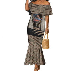 Freddie Stowers African American Mermaid Dress Medal Of Honor Red Hand - Military Camouflage Striped World War I