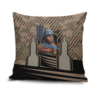 Freddie Stowers African American Pillow Cover Medal Of Honor Red Hand - Military Camouflage Striped World War I