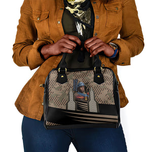 Freddie Stowers African American Shoulder Handbag Medal Of Honor Red Hand - Military Camouflage Striped World War I