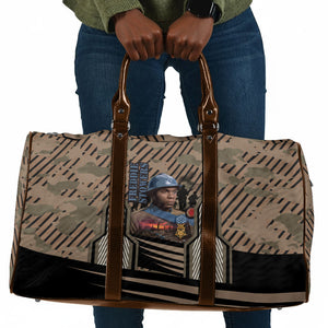 Freddie Stowers African American Travel Bag Medal Of Honor Red Hand - Military Camouflage Striped World War I