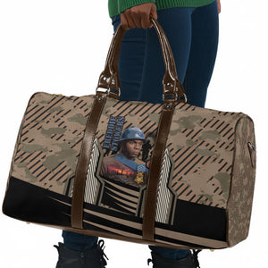 Freddie Stowers African American Travel Bag Medal Of Honor Red Hand - Military Camouflage Striped World War I