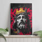 Jesus Graffiti Design Canvas Wall Art Crowned Portrait and Urban Street Art Style - African Pride