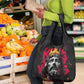 Jesus Graffiti Design Grocery Bag Crowned Portrait and Urban Street Art Style - African Pride