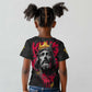 Jesus Graffiti Design Kid T shirt Crowned Portrait and Urban Street Art Style - African Pride