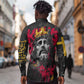 Jesus Graffiti Design Long Sleeve Button Shirt Crowned Portrait and Urban Street Art Style - African Pride