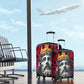 Jesus Graffiti Design Luggage Cover Crowned Portrait and Urban Street Art Style - African Pride