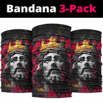 Jesus Graffiti Design Neck Gaiter Crowned Portrait and Urban Street Art Style TS04
