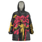Jesus Graffiti Design Wearable Blanket Hoodie Crowned Portrait and Urban Street Art Style - African Pride