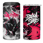 Hip Hop Graffiti Design 4 in 1 Can Cooler Tumbler Sitting Hooded Figure and Red Black Street - African Pride