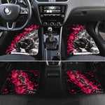 Hip Hop Graffiti Design Car Mats Sitting Hooded Figure and Red Black Street - African Pride