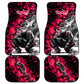 Hip Hop Graffiti Design Car Mats Sitting Hooded Figure and Red Black Street - African Pride
