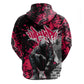 Hip Hop Graffiti Design Hoodie Sitting Hooded Figure and Red Black Street - African Pride