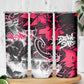Hip Hop Graffiti Design Skinny Tumbler Sitting Hooded Figure and Red Black Street - African Pride