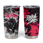 Hip Hop Graffiti Design Tumbler Cup Sitting Hooded Figure and Red Black Street - African Pride