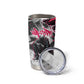 Hip Hop Graffiti Design Tumbler Cup Sitting Hooded Figure and Red Black Street - African Pride