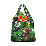 Graffiti Street Art Grocery Bag Smoking Ape Character and Neon Crown Symbols - African Pride