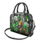 Graffiti Street Art Shoulder Handbag Smoking Ape Character and Neon Crown Symbols - African Pride