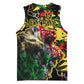 Lion King Africa Graffiti Basketball Jersey Bold Text and Neon Colors TS04