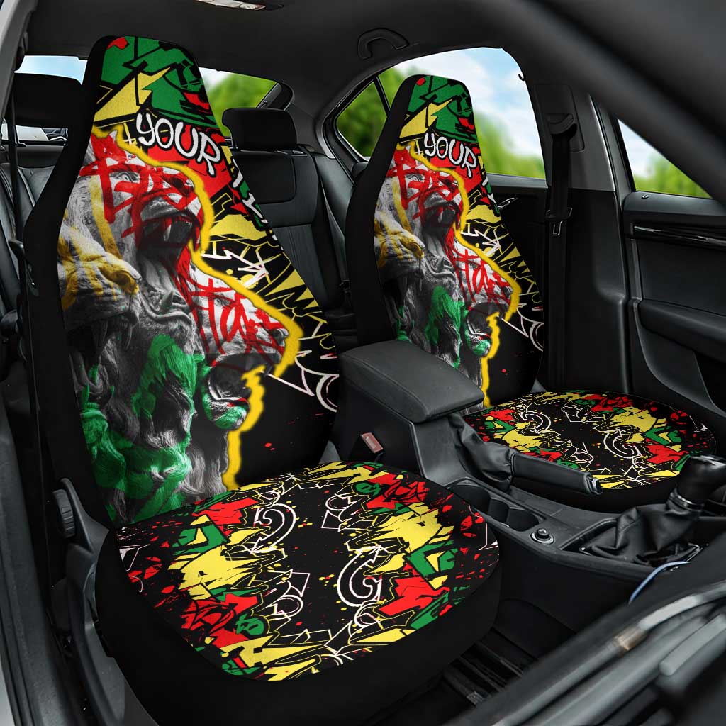 Lion King Africa Graffiti Car Seat Cover Bold Text and Neon Colors - African Pride