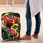 Lion King Africa Graffiti Luggage Cover Bold Text and Neon Colors - African Pride