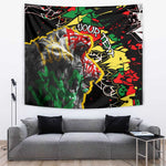 Lion King Africa Graffiti Tapestry Bold Text and Neon Colors - African Pride