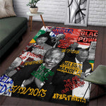 Nelson Mandela Graffiti Area Rug Street Spray Art Recreating The Life Of A Great Man - African Pride
