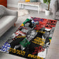 Nelson Mandela Graffiti Area Rug Street Spray Art Recreating The Life Of A Great Man - African Pride