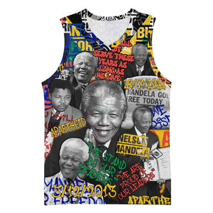 Nelson Mandela Graffiti Basketball Jersey Street Spray Art Recreating The Life Of A Great Man TS04