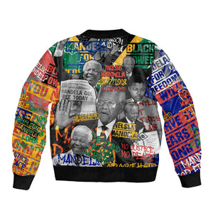 Nelson Mandela Graffiti Bomber Jacket Street Spray Art Recreating The Life Of A Great Man - African Pride