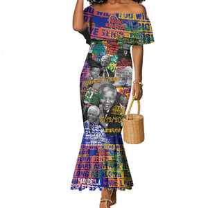 Nelson Mandela Graffiti Mermaid Dress Street Spray Art Recreating The Life Of A Great Man - African Pride