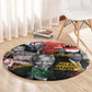Nelson Mandela Graffiti Round Carpet Street Spray Art Recreating The Life Of A Great Man - African Pride