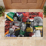 Nelson Mandela Graffiti Rubber Doormat Street Spray Art Recreating The Life Of A Great Man - African Pride