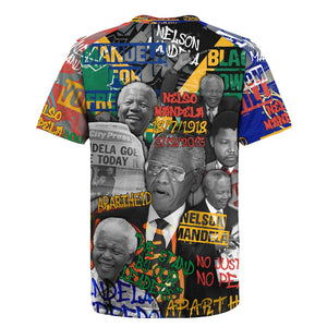 Nelson Mandela Graffiti Rugby Jersey Street Spray Art Recreating The Life Of A Great Man - African Pride