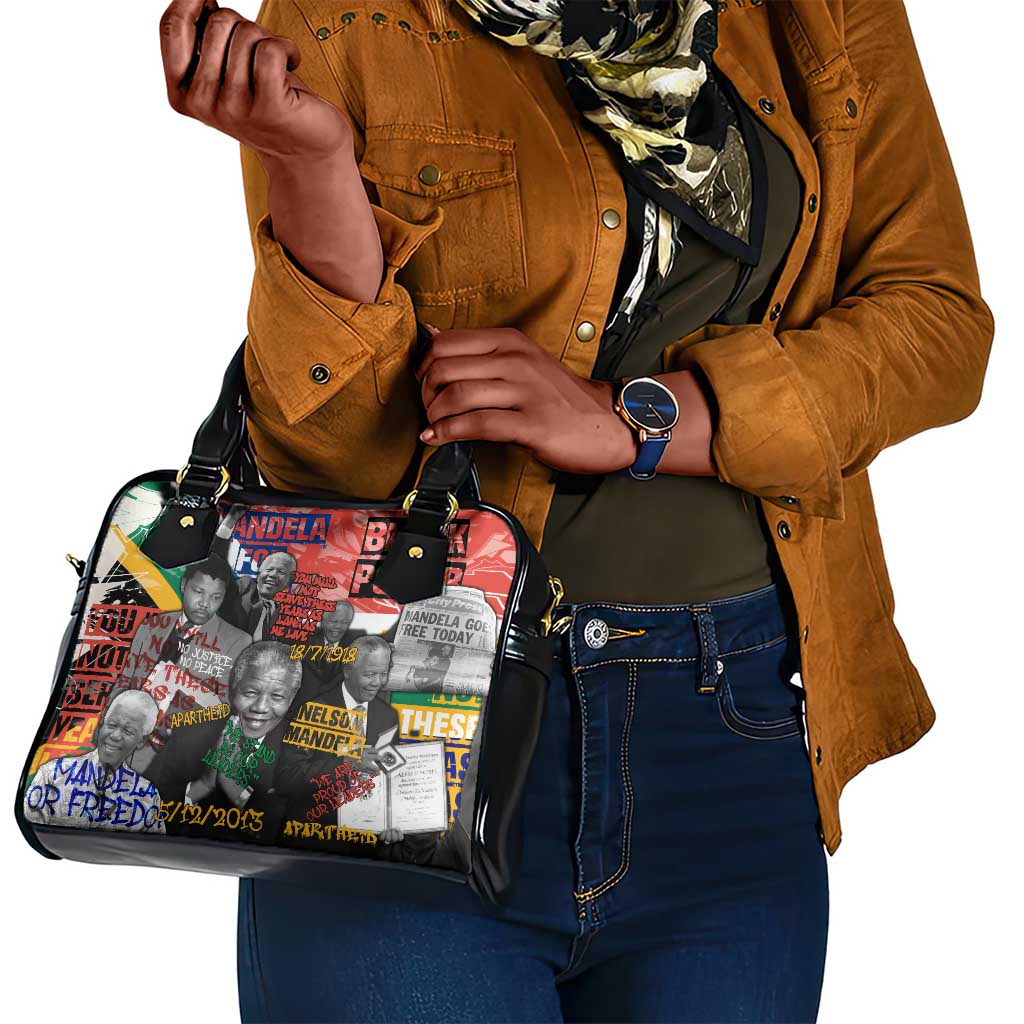 Nelson Mandela Graffiti Shoulder Handbag Street Spray Art Recreating The Life Of A Great Man - African Pride